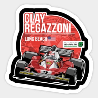 Clay Regazzoni 1976 Long Beach Sticker